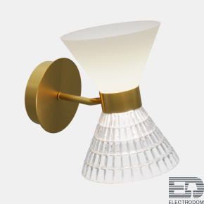 SL2004.301.02 Светильник настенный ST-Luce латунь/прозрачный, белый, латунь G9 LED 2*5W - цена и фото