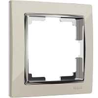 Werkel Рамка на 1 пост (слоновая кость/хром, Snabb) / W0011903 Werkel Рамка на 1 пост (слоновая кость/хром, Snabb) / W0011903
