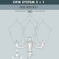 Консоль для паркового фонаря FUMAGALLI OFIR SYS 3L+1 000.000.R31.A0 - цена и фото