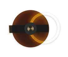 08413,20(03) Бра Роули бронза (янтарный плафон) w40*3,5 h30 Led 12W (4000K) - цена и фото