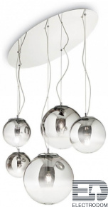 Подвесная люстра Ideal Lux Mapa Sp5 Cromo Sfumato 140759 - цена и фото