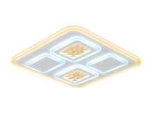 Потолочный светодиодный светильник с хрусталем FA259 WH белый 118W 500*500*75 (ПДУ РАДИО 2.4) - цена и фото