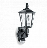 Уличный настенный светильник с датчиком движения Steinel L 15 black 617813 - цена и фото