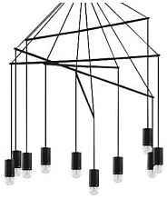 Подвесная люстра Ideal Lux Pop SP10 Nero 158860 - цена и фото Подвесная люстра Ideal Lux Pop SP10 Nero 158860 - цена и фото