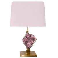 Настольная лампа Bronze and Pink Amethyst Lamp Loft Concept 43.327