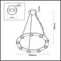 Подвесная светодиодная люстра Odeon Light TURMAN 6631/75L - цена и фото