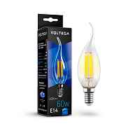 Лампа светодиодная филаментная Voltega E14 6W 4000К прозрачная VG10-CW1E14cold6W-F 7018 - цена и фото