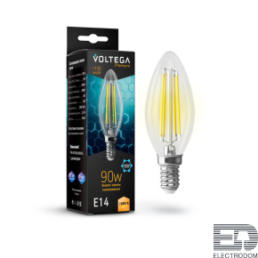 Лампа светодиодная Voltega E14 9W 2800K прозрачная VG10-C35E14warm9W-F 7134 - цена и фото