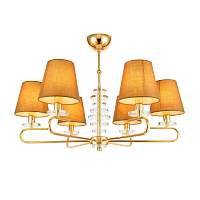 SL1139.203.06 Люстра подвесная Французское золото/Бежевый E14 6*40W - цена и фото