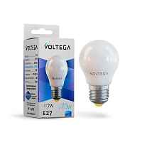 Лампа светодиодная Voltega E27 7W 4000К матовая VG2-G45E27cold7W 7053 - цена и фото