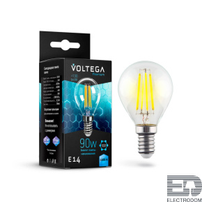 Лампа светодиодная Voltega E14 6,5W 4000K прозрачная VG10-G45E14cold9W-F 7137 - цена и фото