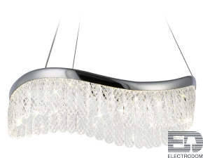 Подвесной светодиодный светильник с хрусталем<br /TR49712 CH хром 34W (Без ПДУ) - цена и фото