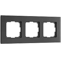 Werkel Рамка на 3 поста (черный soft-touch, Senso) / W0033108 Werkel Рамка на 3 поста (черный soft-touch, Senso) / W0033108