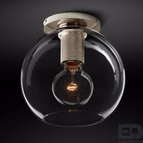 Потолочный светильник RH Utilitaire Globe Shade Flushmount ImperiumLoft - цена и фото