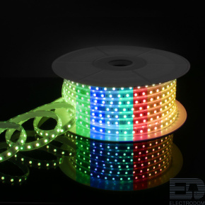 Elektrostandard LS002 220V RGB/ Лента светодиодная 220V 11W 60Led 5050 IP65 мульти, 50 м - цена и фото