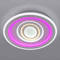 Eurosvet Потолочный светодиодный светильник с цветной подсветкой 90214/1 белый - цена и фото