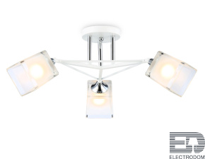 TR303071/3 WH/CH/FR белый/хром/белый матовый E27/3 max 40W D560*250 - цена и фото
