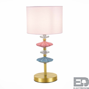 SLE1117-204-01 Настольная лампа Золотистый/Розовый E14 1*40W - цена и фото