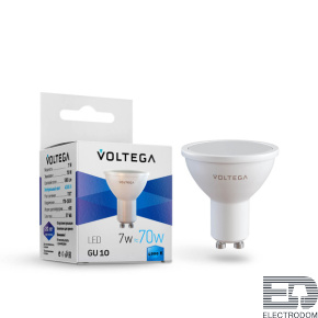 Лампа светодиодная Voltega GU10 7W 4000К матовая VG2-S2GU10cold7W 7057 - цена и фото