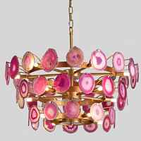 Люстра Agate Burst Chandelier 3 Round pink D70 ImperiumLoft - цена и фото