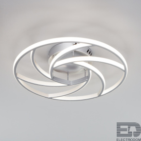 Потолочный светодиодный светильник с пультом управления Eurosvet Indio 90207/1 серебро - цена и фото