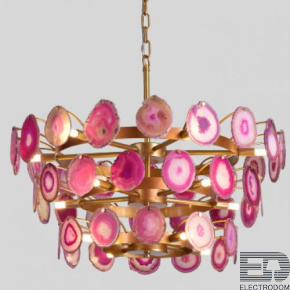 Люстра Agate Burst Chandelier 3 Round pink D70 ImperiumLoft - цена и фото