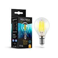 Лампа светодиодная Voltega E14 6,5W 2800K прозрачная VG10-G45E14warm9W-F 7136 - цена и фото