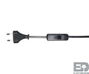 Шнур с переключ черный (2м)(10шт в упаковке) 230V AC 50Hz (max 2A) Kink Light A2300,19 - цена и фото