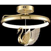 Потолочная люстра LED с пультом Wertmark WE466.02.307 LETIZIA 4+23 Вт LED 3000K/4000K/6000K золото - цена и фото