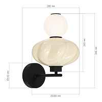 SL6134.411.01 Светильник настенный ST-Luce черный/желтый, опаловый LED 1*8W 3000K - цена и фото