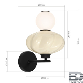 SL6134.411.01 Светильник настенный ST-Luce черный/желтый, опаловый LED 1*8W 3000K - цена и фото