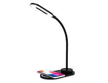 Светодиодная настольная лампа с беспроводной зарядкой DE589 BK черный LED 3000-6400K 3W - цена и фото