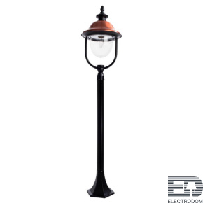 Уличный светильник на столбе Arte Lamp Barcelona A1486PA-1BK - цена и фото