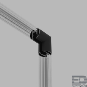 Mini Magnetic Коннектор угловой внутренний для накладного шинопровода Round черный Elektrostandard 85216/00 - цена и фото