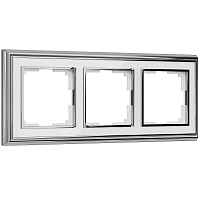 Werkel Рамка на 3 поста (хром/белый, Palacio) / W0031331 Werkel Рамка на 3 поста (хром/белый, Palacio) / W0031331