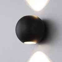 Уличный настенный светодиодный светильник Elektrostandart 1566 TECHNO LED черный - цена и фото