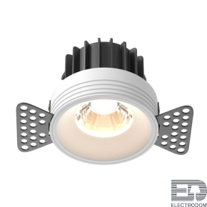 Встраиваемый светодиодный светильник Maytoni Round DL058-12W3K-TRS-W - цена и фото