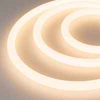 Светодиодная лента герметичная MOONLIGHT-TOP-A336-D25mm 24V Warm3000 360deg (14.4 W/m, IP65, 2835, 5m, wire x2) (Arlight, Прямой вывод кабеля) - цена и фото