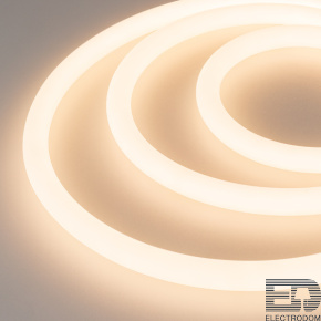 Светодиодная лента герметичная MOONLIGHT-TOP-A336-D25mm 24V Warm3000 360deg (14.4 W/m, IP65, 2835, 5m, wire x2) (Arlight, Прямой вывод кабеля) - цена и фото