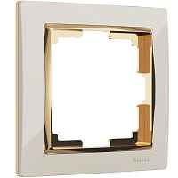 Werkel Рамка на 1 пост (слоновая кость/золото, Snabb) / W0011932 Werkel Рамка на 1 пост (слоновая кость/золото, Snabb) / W0011932