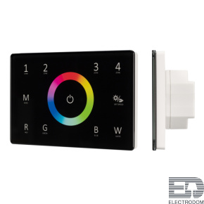 Панель Sens SMART-P85-RGBW Black (230V, 4 зоны, 2.4G) Arlight 028405 - цена и фото