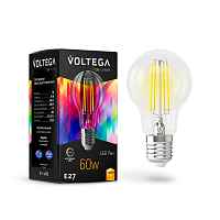 Лампа светодиодная Voltega E27 7W 2800K прозрачная VG10-A60E27warm7W-FHR 7154 - цена и фото