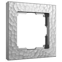 Werkel Рамка на 1 пост (серебряный, Hammer) / W0012406 Werkel Рамка на 1 пост (серебряный, Hammer) / W0012406