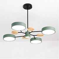 Люстра на штанге MEADE 5 lamps Green ImperiumLoft - цена и фото