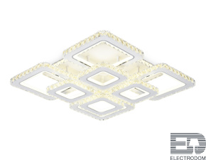 FA1737/4+4 WH/CH белый/хром 215W 3000K/4200K/6400K 720*720*120 (ПДУ РАДИО 2.4G) - цена и фото