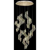 Люстра подвесная светодиодная Wertmark WE452.10.303 HILDA LED 10*14 Вт золото 3200К - цена и фото