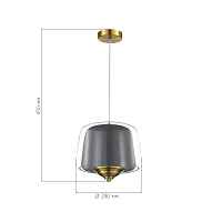 SL6127.313.01 Светильник подвесной ST-Luce Латунь/Серый, Прозрачный LED 1*18W 3000K - цена и фото