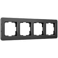 Werkel Рамка на 4 поста (черный, Platinum) / W0042608 Werkel Рамка на 4 поста (черный, Platinum) / W0042608