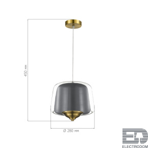 SL6127.313.01 Светильник подвесной ST-Luce Латунь/Серый, Прозрачный LED 1*18W 3000K - цена и фото