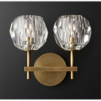 Бра RH Boule de Cristal Double Sconce Brass Бронза ImperiumLoft - цена и фото